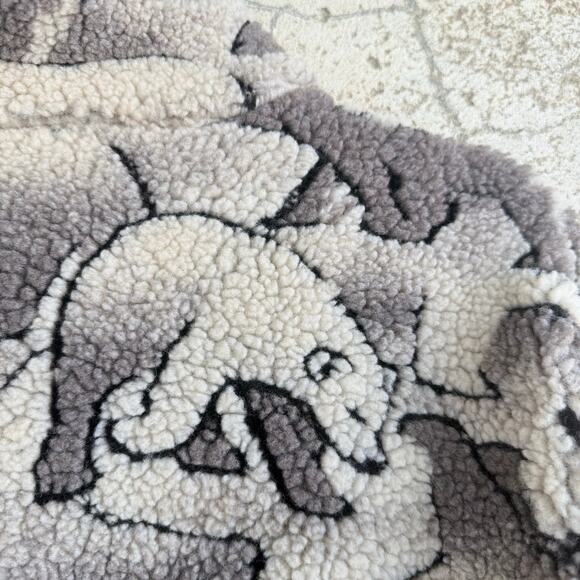 Vtg Woolrich Jacket Deep Pile Sherpa Fleece Polar Beat Print Womens L USA Made - Picture 10 of 10